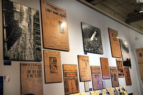 Display of newspaper coverage of Lindbergh's 1927 New York to Paris flight at Missouri History ...