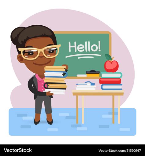 Cartoon english teacher Royalty Free Vector Image