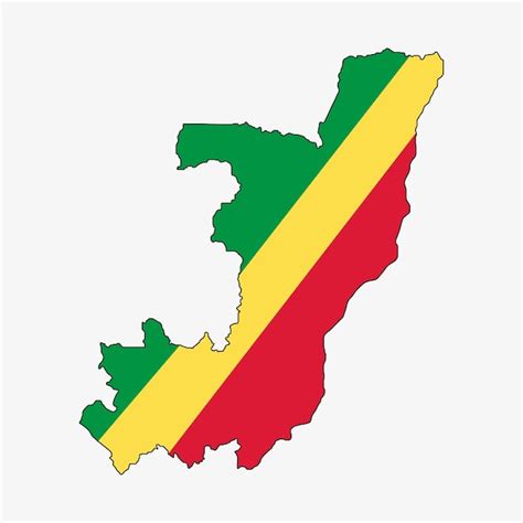 Premium Vector | Map of Congo with Flag