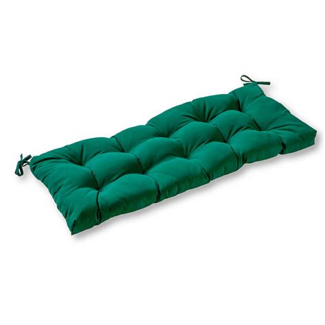 Greendale Home Fashions Solid Forest Green Sunbrella Rectangle Outdoor Bench/Swing Cushion ...