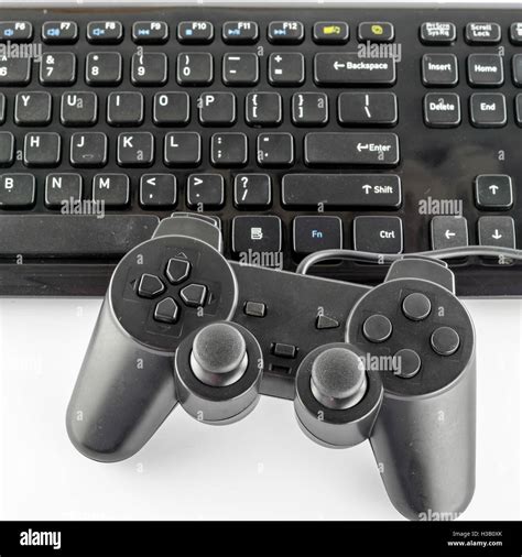 keyboard computer and game controller Stock Photo - Alamy