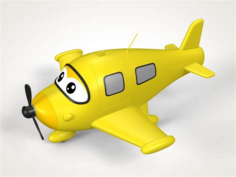 Cartoon airplane toy 3D model - TurboSquid 1431416