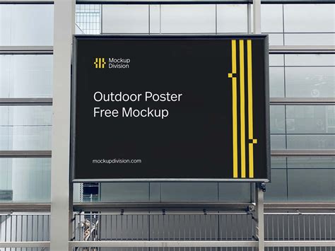 Free Outdoor Poster Mockup (PSD)