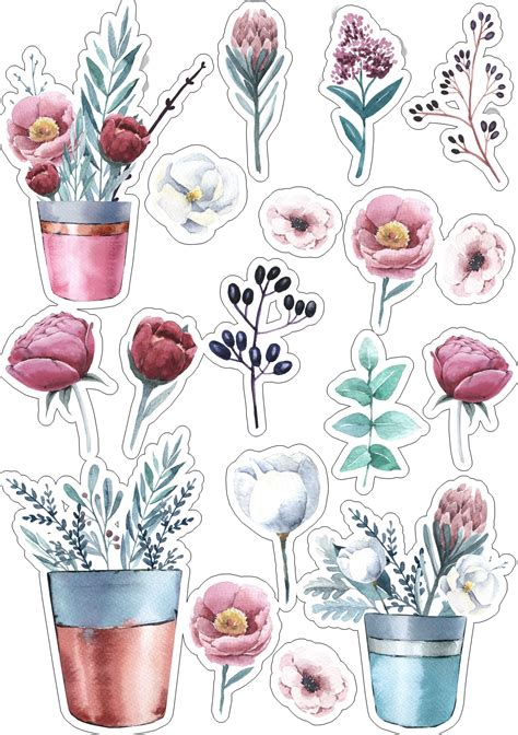 Roses_стили и странички для скрапа | Floral stickers, Scrapbook stickers, Bullet journal stickers