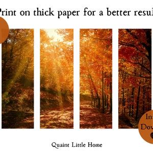 Fall Bookmarks Printable Set of 16 Autumn Bookmarks Printable Bookmarks Instant Download Gifts ...