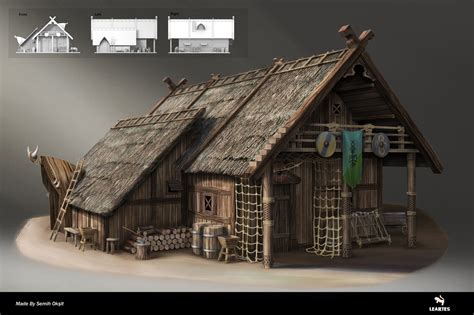 ArtStation - Viking House Concept, semih okşit | Viking house, Nordic house, Fantasy house