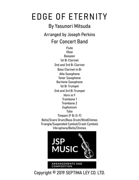 Edge Of Eternity - Main Theme - (arr. Joseph Perkins) Sheet Music | Yasunori Mitsuda | Concert Band