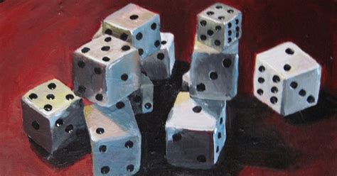 S.N. Kuipers: Dice -Acrylic Painting