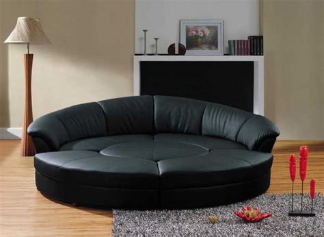 25 Contemporary Curved and Round Sectional Sofas | Leather sofa bed, Modern sofa sectional ...