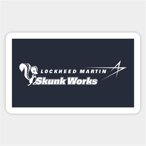 Lockheed Martin Skunk Works Logo (white) - Skunk Works - Sticker | TeePublic