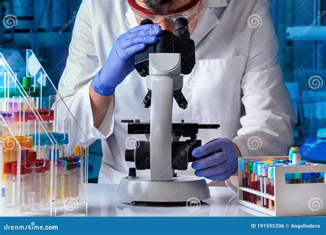 Microbiologist Working in the Microbiology Laboratory Stock Photo - Image of blood, medicine ...