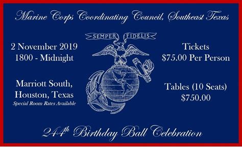 Birthday Ball | Marine Corps Coordinating Council - Southeast Texas