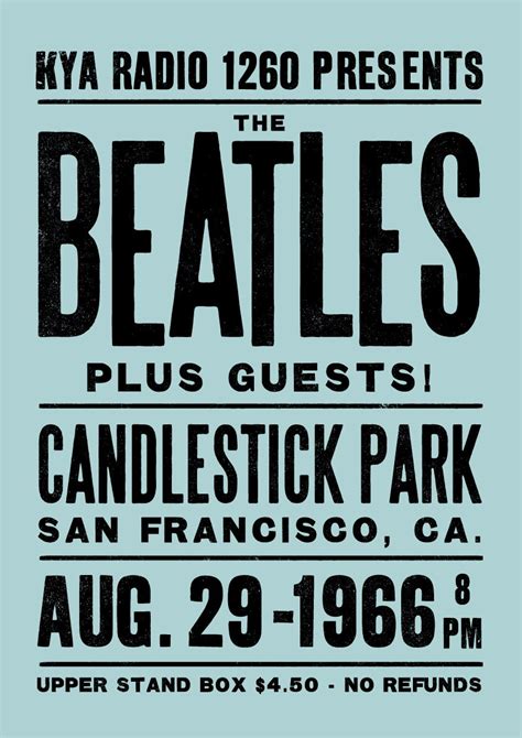 The Beatles concert poster The Beatles art print music