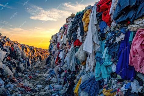 Premium Photo | Piles Of Clothing In A Landfill Symbolizing Excessive Waste