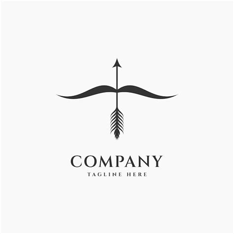 Premium Vector | Illustration simple archery logo design, silhouette of ...