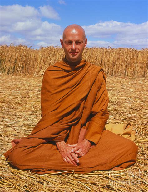 Buddhist Monk Meditating Photograph by David Parker and SPL