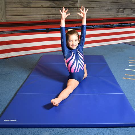 Greatmats Folding Gym Mats 2V | 4x8 ft x 1-3/8 inch | Kids Gymnastics Mats | Kids Tumbling Mats ...