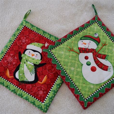 Christmas Pot Holders - Etsy