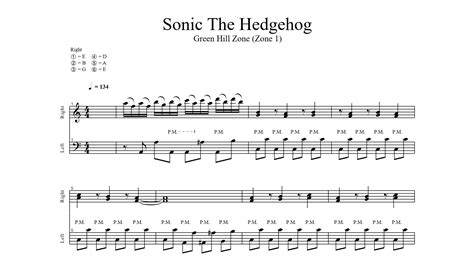 Green Hill Zone (Sonic the Hedgehog) for piano. Sheet music and midi ...