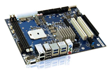 Flex-ATX motherboard with AMD R-Series APU for graphics-intensi...