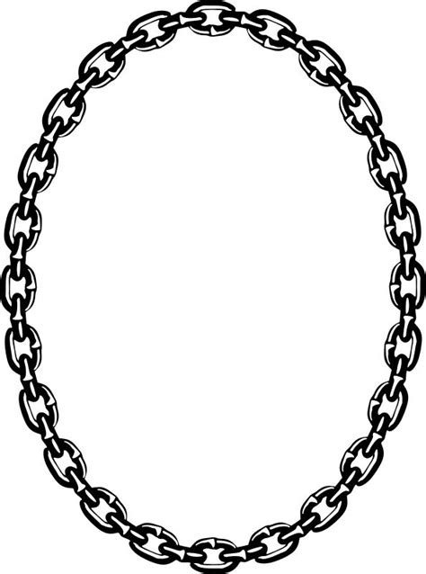 Chain frame 3 - Openclipart | Circle clipart, Circle frames, Chain