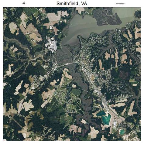 Aerial Photography Map of Smithfield, VA Virginia