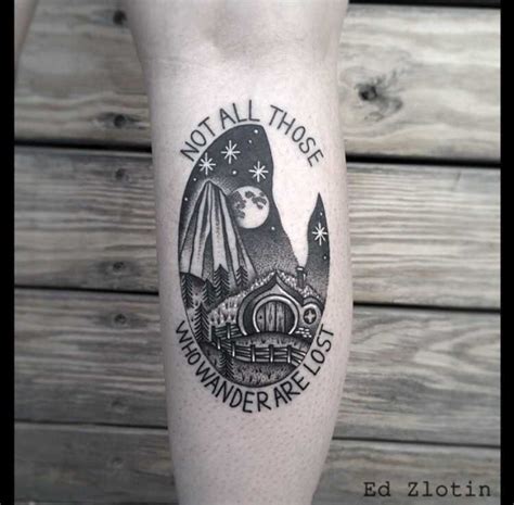 Hobbit house tattoo by Ed Zlotin - Tattoogrid.net