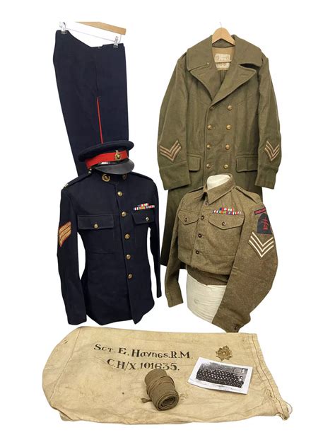 Original WW2 Royal Marine Uniform Grouping to Sergeant Eric Haynes in ...