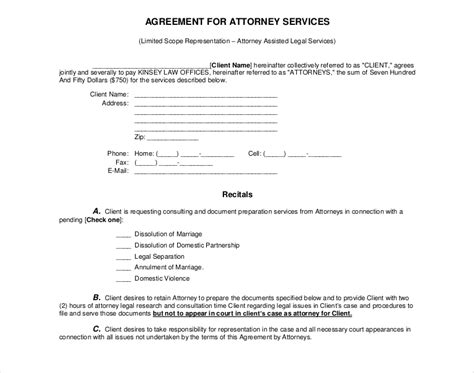 Attorney Agreement - 14+ Examples, Format, Pdf