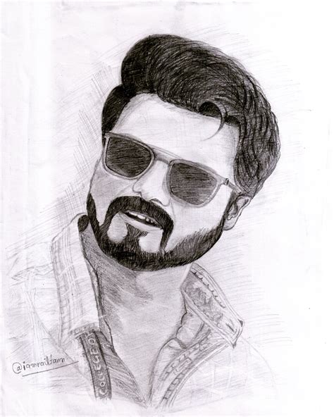 Download Thalapathy Vijay Pencil Sketch Drawing | Drawing Skill