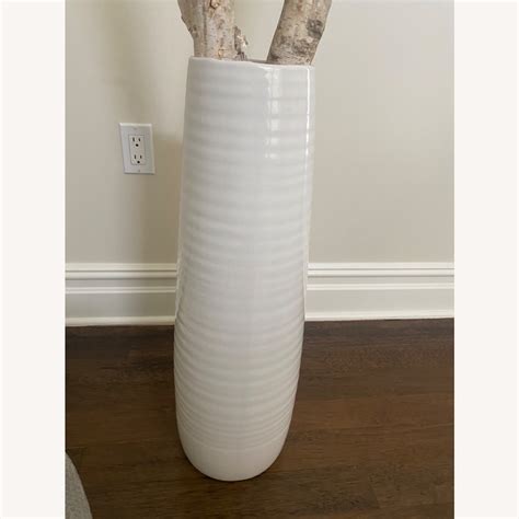 White Floor Vase - AptDeco