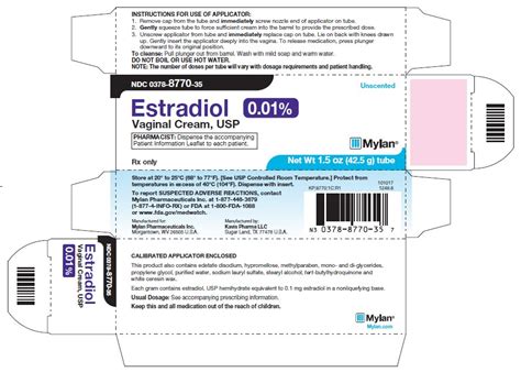 ESTRADIOL VAGINAL CREAM 0.01% 42.5GM | Real Value Rx