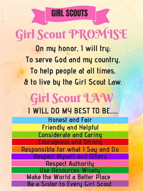 Girl Scout Law Printable - Printable Word Searches