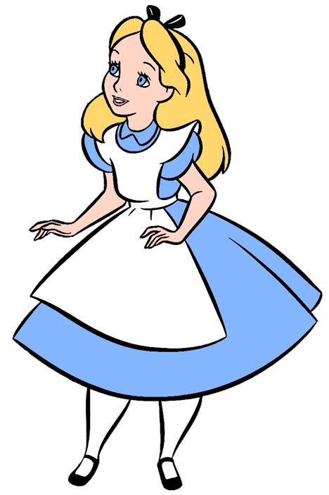 Alice and Dinah Clip Art | Alice in wonderland clipart, Disney alice, Disney drawings