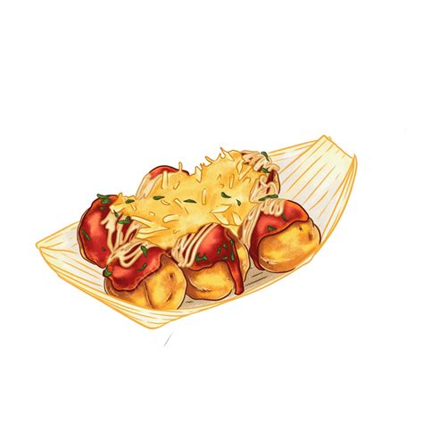 Takoyaki, Snack, Takoyaki Cartoon, Food PNG Transparent Clipart Image and PSD File for Free Download