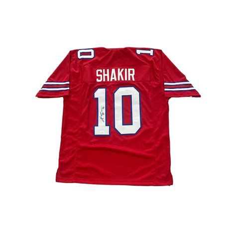 Khalil Shakir Hand-Signed Buffalo Bills Custom Jersey (Red) | BSE