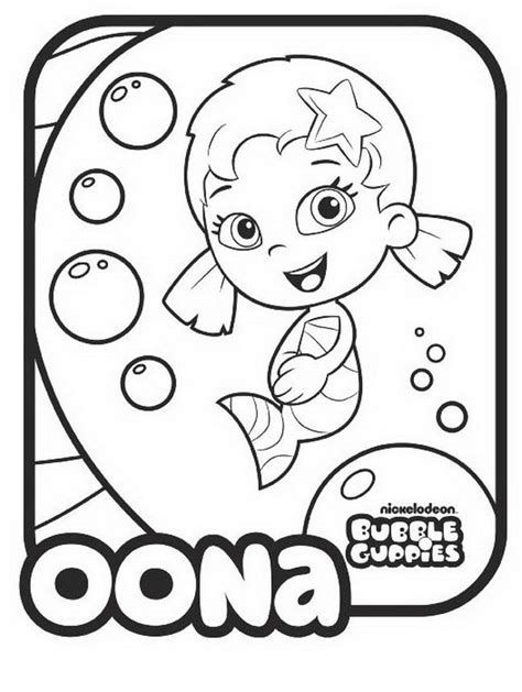 Bubble Guppies Drawings: Oona coloring ~ Child Coloring