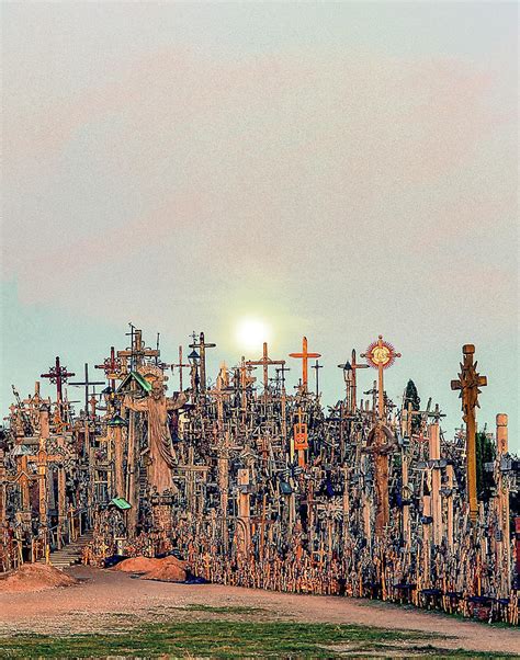 Hill of Crosses 10 Moonrise Photograph by Dan Westfall - Fine Art America