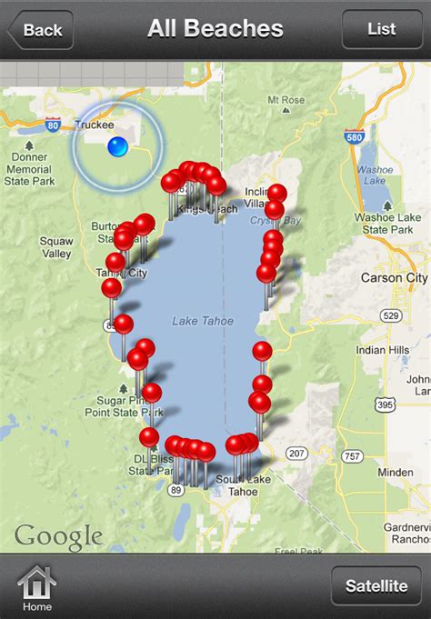 Lake Tahoe Public Beaches | Tahoe Beaches App