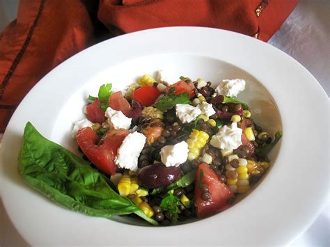 French Lentil and Roasted Sweet Corn Summer Salad | Lisa's Kitchen | Vegetarian Recipes ...