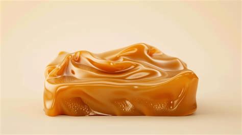 Premium Photo | A 3D render of a delicious creamy caramel candy The soft golden brown caramel is ...