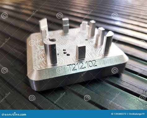 Custom Metal Part Manufactured in Milling Machine Stock Image - Image ...