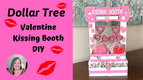 Valentine's Day Kissing Booth Table Top Decor! Dollar Tree Valentine's Day DIY! Makes a Great ...