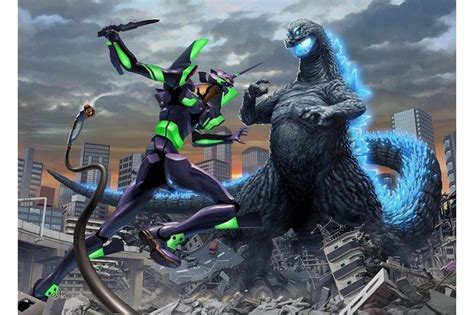 More Godzilla Vs Evangelion Art Emerges - oprainfall