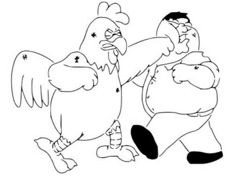 FAMILY GUY Chicken Fight Peter Griffin Plastic Stencil Wall - Etsy UK