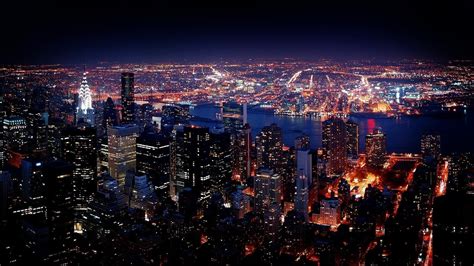 New York City Night View HD Wallpaper