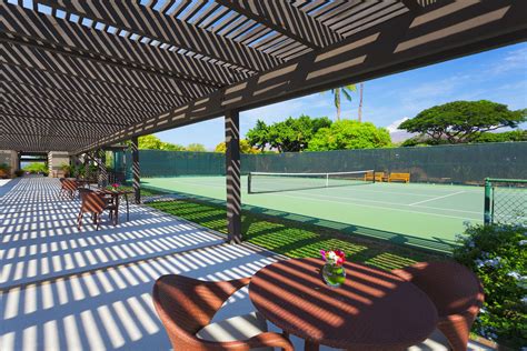 Oceanfront Tennis Courts at Mauna Kea Resort, Big Island, Hawaii ...