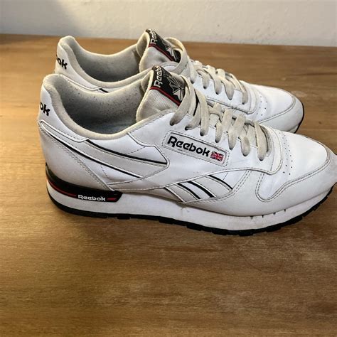 Reebok Classic White Leather, vintage, Men’s 7.5 or... - Depop