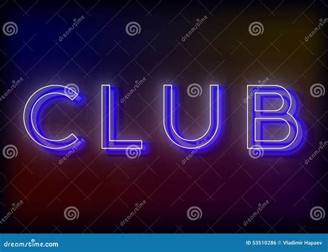 Neon Club. Club Neon Sign Stock Vector - Image: 53510286