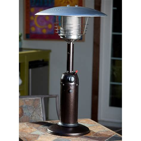 Fire Sense Hammered Bronze Finish Table Top Patio Heater - Walmart.com ...